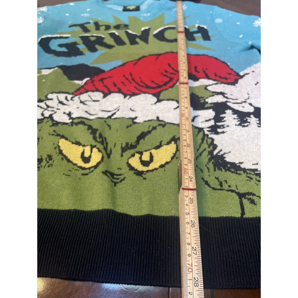 The Grinch Dr. Seuss Ugly Christmas Sweater Men's Medium Xmas Holiday Jumper - Picture 4 of 7